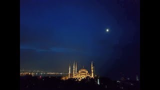 Beautiful Fajr AzanAdhan Islamic call to predawn Prayer Blue Mosque Istanbul Turkey [upl. by Jacobina]