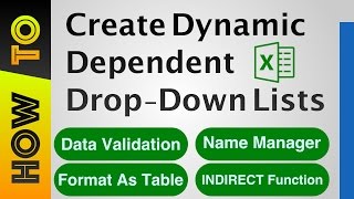 How To  Create Dependent Dropdown Lists in Excel [upl. by Hbaruas]