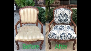 DIY  How to Reupholster a Chair [upl. by Altman]