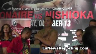 Mike Alvarado vs Brandon Rios weigh in ready for war [upl. by Arabela]