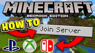 How to Join Minecraft Bedrock Servers on XBOX PLAYSTATION amp SWITCH Working 2021 [upl. by Korry]