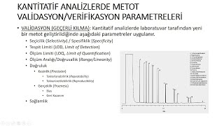 Analitik Laboratuvarlarda Validasyon ve Validasyon Parametreleri [upl. by Nageem]