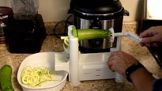 Zucchini Noodles in Spiralizer [upl. by Rimat]