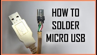 How to Solder Male Micro Usb Connector [upl. by Norina]