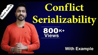 Lec84 Conflict Serializability  Precedence Graph  Transaction  DBMS [upl. by Iarised]