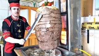 Turkish Doner Kebab Recipe How to Make Meat Mince Semolina Doner [upl. by Moya]