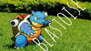 BLASTOISE Perler Bead Over 2600 beads [upl. by Hcirdeirf945]